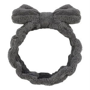 Accessoires pour cheveux : Bandeau turban doux en polaire Carol avec nœud, personnalisé, pour maquillage et spa, pour femmes - Product Image 5