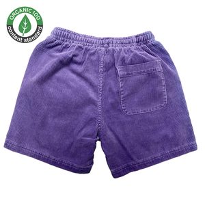 Pantalones cortos de baloncesto deportivos de pana para correr, gimnasio, informales, morados, algodón orgánico, gran oferta personalizada - Product Image 6