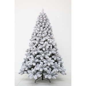 พร้อมสำหรับการสั่งซื้อ ต้นคริสต์มาส PVC ขนาด 210 ซม. แบบฟล็อกกิ้ง ทนไฟ ตกแต่งวันหยุด ต้นปีใหม่ PVC - Product Image 1