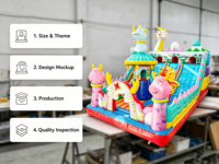 Château gonflable Dragon de dessin animé avec toboggan, PVC de qualité commerciale, centre de jeux gonflable pour enfants, intérieur/extérieur, pour événements