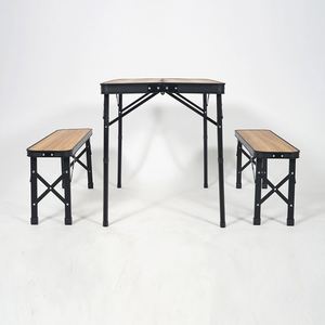Modern Portable Stainless Steel Folding Dining <b>Table</b> for Courtyard Hotel & Warehouse - Product Image 4