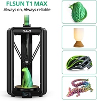 3D-принтер FLSUN T1 Pro Delta: Новинка, USB, 1000 мм/с, высокоскоростной, высокоточный, ультратихий дизайн, для офиса, стальное сопло, PLA