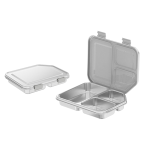 Boîte à lunch rectangulaire en acier inoxydable pour enfants, anti-fuite, facile à nettoyer et chauffable, pour l'école - Product Image 1