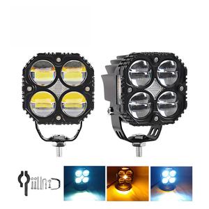 Phare de moto haute puissance 40W, lampe de travail LED avec feux latéraux pour moto, vélo de rue - Product Image 2