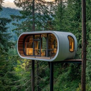 Zent Luxueux Préfabriqué En Forme De Pod Mobile Apple Cabin Alliage Shell Mobile Grand Espace Capsule Maison - Product Image 3