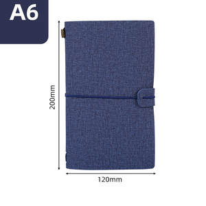 A5 B5 cubierta de libro de cuero personalizado Retro recargable al por mayor de cuero genuino diario planificador cubierta con ranura para bolígrafo - Product Image 3