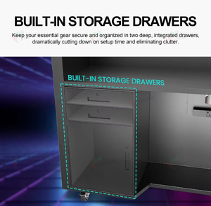 DJ đứng phía trước quầy lễ tân di động gian hàng LED bảng tường hiển thị nền sân khấu DJ gian hàng màn hình - Product Image 6