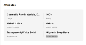 สบู่ก้อนนมแพะใสสีขาว วัตถุดิบทำสบู่ทำมือแบบ DIY - Product Image 6