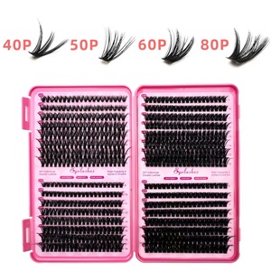 Набор для наращивания ресниц: пучки 30D, 40D, 50D, 60D, двусторонние, 32 ряда в лотке, для самостоятельного наращивания, с клеем для наращивания и фиксатором, с возможностью нанесения логотипа - Product Image 2