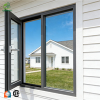 Fenêtres à battants verticales modernes Topbright en alliage d'aluminium à économie d'énergie avec fonction oscillo-battante pour entrée d'appartement, certifiées Energy Star
