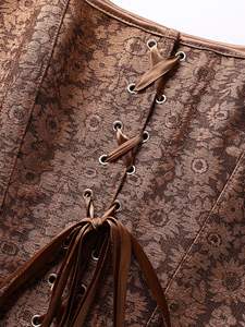 Gilet sans bretelles marron à motif tournesol, coupe sirène ajustée, respirant, en Spandex/Polyester, idéal pour porter seul ou en superposition, pour le commerce transfrontalier - Product Image 5