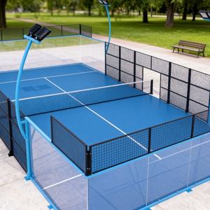 Pista <span class=keywords><strong>de</strong></span> Pádel Super Panorámica <span class=keywords><strong>de</strong></span> Vidrio Templado <span class=keywords><strong>de</strong></span> 12 mm, Recubrimiento <span class=keywords><strong>de</strong></span> Poliéster Super Resistente a la Intemperie, Duradera <span class=keywords><strong>de</strong></span> Primera Calidad - Product Image 2