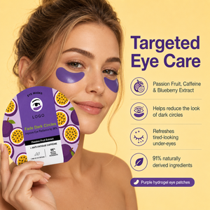 Masques Hydrogel ODM Rafraîchissants pour les Yeux au Fruit de la Passion, Soin Lissant Anti-Cernes et Anti-Rides, à l'Extrait de Caféine, pour Tous Types de Peaux - Product Image 6