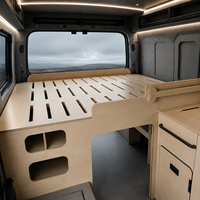 Lit de camping-car en aluminium robuste avec armoires de rangement, modulaire, gain de place, installation facile, taille personnalisée