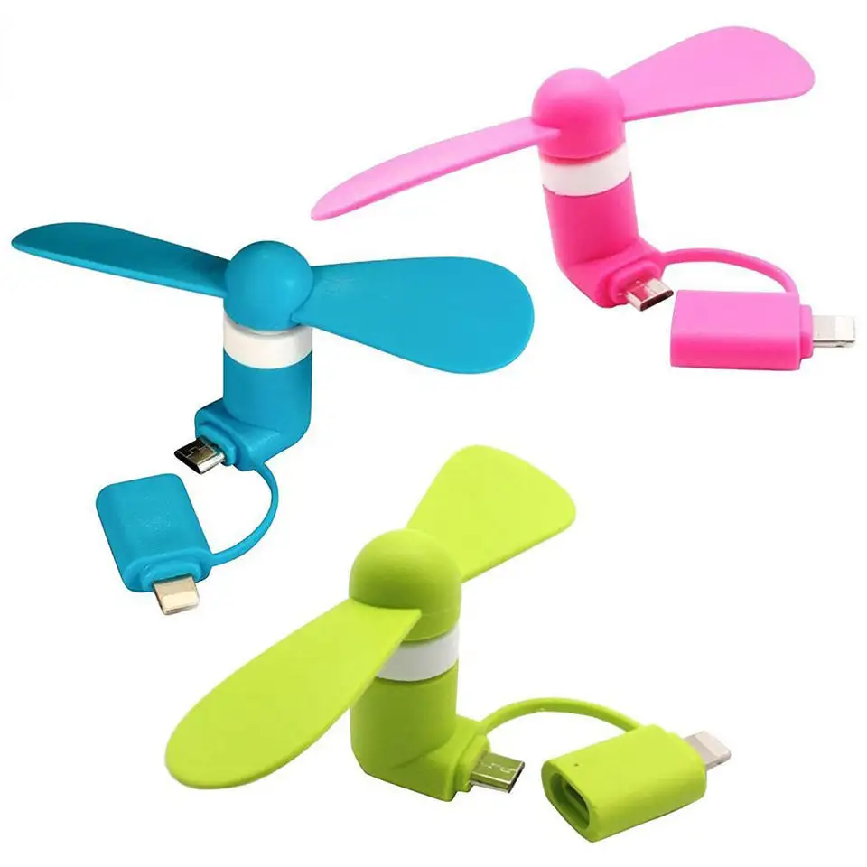 Mini Phone Fan &Powerful 2-in-1 Fan Compatible for iPhone, iPad, Android SmartphoneTablet -Cell Phone Summer Accessories