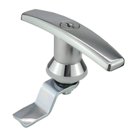 Poignée de porte d'armoire à verrouillage à quart de tour JUCRO DL302-2 OEM, en alliage de zinc chromé brillant, cylindres industriels de 50 mm