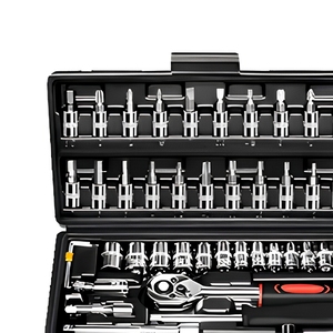 ชุดประแจวงล้อ BYTOOL 46 ชิ้น ผลิตจากเหล็กชุบโครเมียม ขนาด 1/4 นิ้ว ระบบเมตริกและ SAE แรงบิดสูงสุด 80 นิวตันเมตร รองรับ OEM ปรับแต่งได้ - Product Image 5