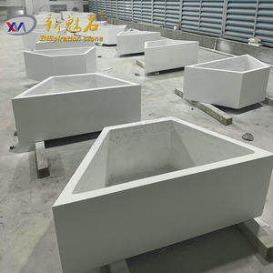 Nuevos Materiales de Construcción de Piedra, Macetas de Flores GRC de 600x600x500, Macetas de Alta Resistencia para Exteriores, para Parques y Hoteles - Product Image 4