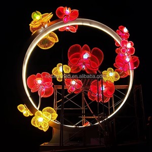 Escultura moderna personalizada SENZHAO para exteriores, instalación artística para parques, escultura de metal con forma de pabellón de flores - Product Image 1