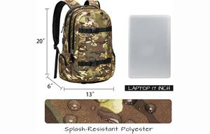 Free sample Trendy <b>Cool</b> Blue Street Style Large Capacity Wholesale Custom Mens Skateboarding <b>Bag</b> Skateboard <b>Backpack</b> - Product Image 5