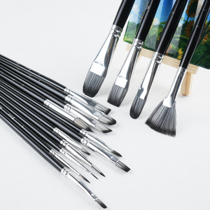 Yihuale Set pittura artista <span class=keywords><strong>pennelli</strong></span> 15 pezzi di Nylon sintetico <span class=keywords><strong>per</strong></span> capelli ad olio acquerello acrilico con borsa in <span class=keywords><strong>tela</strong></span> - Product Image 5