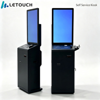Kiosque de paiement en libre-service LEHUA avec écran tactile vertical intérieur 1080P HD, lecteur de code-barres SDK, lecteur de cartes, imprimante de reçus, RFID