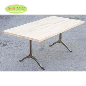 Industriedesign <span class=keywords><strong>Wishbone</strong></span>-Stil Massivholz Walnuss-Diechen-Birken-Esstisch moderner Massivholz-Esstisch - Product Image 3