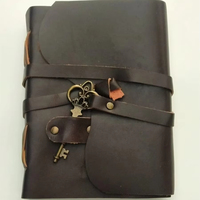 Carnet en cuir de buffle personnalisé, fait main, style robuste, portable, cadeau d'entreprise, papeterie promotionnelle