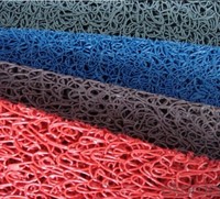 Tapis de sol moderne en PVC fabriqué à la machine, texture abstraite de nouilles spaghetti, imperméable, écologique, avec support en mousse souple, pour hôtel à fort trafic