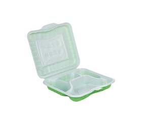 (LXD-013 )Big one-piece four-compartment take-away box disposable meal box Wholesale