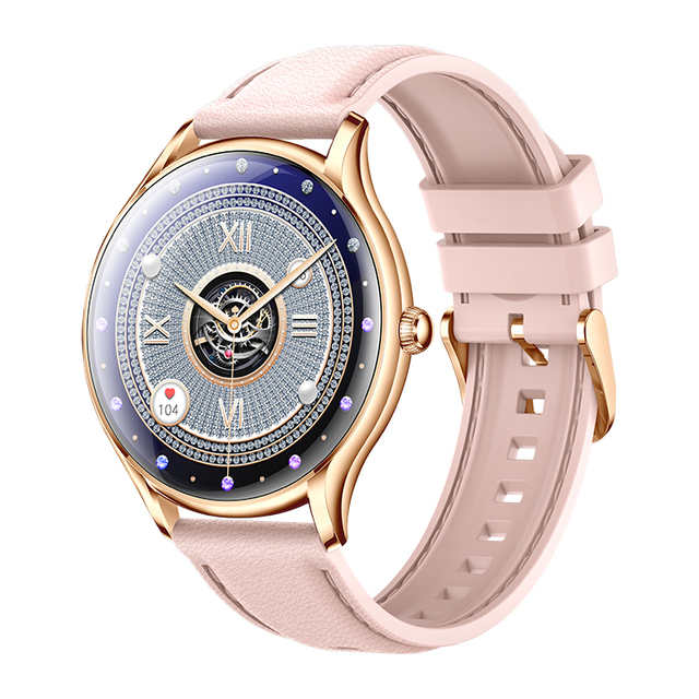 1.43 Inch Round Shape Fashion SmartWatch QS36 Heart Rate Blood Pressure Oxygen Monitoring Sport Smart Watch for Women Ladies