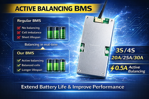 BMS Personalizado 3S 4S 12v 16v 20A 25A 30A con Equilibrador Activo <span class=keywords><strong>de</strong></span> 0.5A <span class=keywords><strong>de</strong></span> Ultra Bajo Consumo para Baterías <span class=keywords><strong>de</strong></span> Iones <span class=keywords><strong>de</strong></span> Litio, LiFePO4 y Iones <span class=keywords><strong>de</strong></span> Sodio - Product Image 6