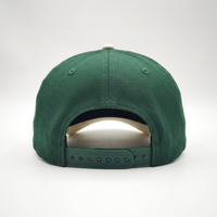 Gorra de Béisbol Personalizada OEM con Logotipo Bordado en 3D, Gorra Trucker de 5 Paneles de Sarga de Algodón de Dos Tonos con Visera Curva y Cierre a Presión