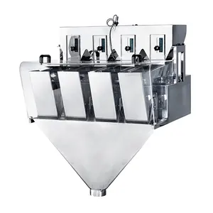 고속 자동 5g-1500g 4 헤드 선형 계량 기계 씨앗 커피 콩 비스킷 계량