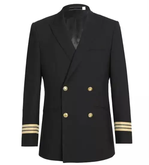 2022 New Design Men Pilot Hostess Suit Flight Attendant Airlines Uniforms Pants+Coat 2 piece