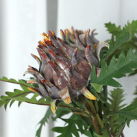 Bunga Artichoke Buatan Dekoratif Berkualitas Tinggi, Tanaman Buah Palsu Realistis untuk Dekorasi Meja Rumah