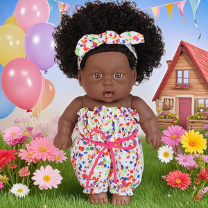 Nueva Muñeca Reborn Africana Negra de 20 cm (8 Pulgadas) con Peinado Afro, Muñeca de Simulación para Niños, Juguete de Juego de Imitación, Regalo - Product Image 5