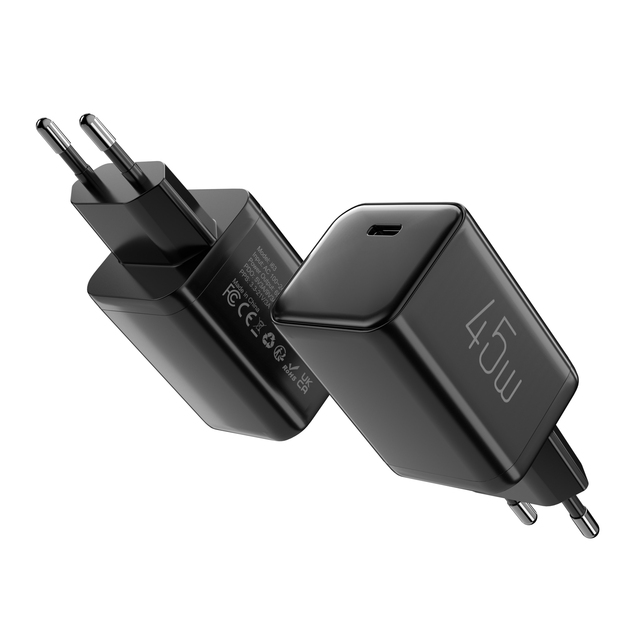 45W Fast PD Charger Type-C Port Essential Tool for Busy Professionals-Home Office Travel OCP Protection 0.5A Input PD3.1 EU
