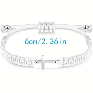 Hot Stainless Steel Cross Woven Rope <b>Bracelet</b> Friendship Couple Lucky Red <b>String</b> <b>Bracelet</b> Women Men <b>Bracelet</b> Jewelry - Product Image 6