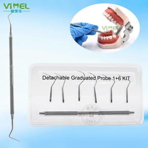1+6 Detachable Stainless Steel Probe Set Manual <b>Dental</b> <b>Tools</b> for Tooth <b>Cleaning</b> and Care for Home Use - Product Image 5