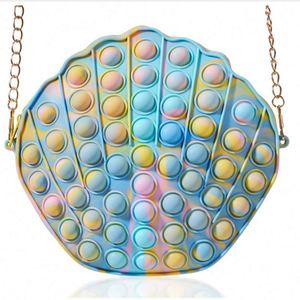 Kids <b>Mini</b> Handbags Pop Purse Coin Cute Silicone Rubber Avocado Squeeze Fidget Toy Crossbody Purse Coin - Product Image 1