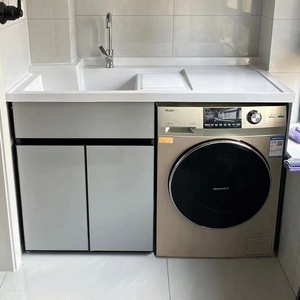 Mueble Combinado Multifuncional de Aluminio para Lavadora de Uso Doméstico 120*63, Material de Aluminio y Ligero para un Uso Prolongado - Product Image 2