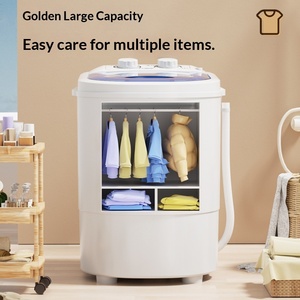 Single-tub Plastic Mini Washing Machine Compact Wash-and-spin Combo Mechanical Control Home Dorm Use Shoe Washer In Stock - Product Image 2