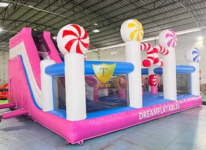 Centro de Juegos Inflable de <span class=keywords><strong>Alquiler</strong></span> para Parques de Diversiones, Tobogán Inflable Resistente <span class=keywords><strong>con</strong></span> Temática de Dulces, <span class=keywords><strong>Casa</strong></span> de Brinco Inflable - Product Image 6