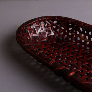 Handmade Woven <b>Bamboo</b> <b>Basket</b> Rectangle Living Room Storage Food Container <b>Bamboo</b> Material - Product Image 2