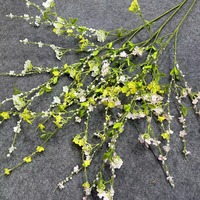 Bunga Willow Salju Buatan, Rangkaian Bunga Kecil, Dekorasi Rumah, Perlengkapan Pernikahan, Perlengkapan Fotografi Luar Ruangan, Bunga Plastik