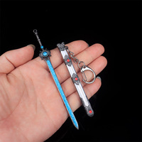 Mini épée en alliage avec étui porte-clés, modèle chinois ancien, porte-clés de collection, souvenir pour les passionnés