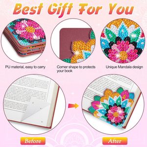 Kit de manualidades de marcapáginas de cuero con arte de cuentas y diamantes de imitación para adultos, para fiestas de manualidades nocturnas - Product Image 3