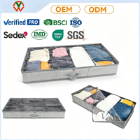 Organiseurs de placard pliables en polyester pour couvertures, serviettes, couettes, pulls, et sacs de rangement pour le salon