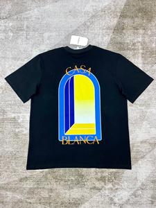 T-shirt in cotone 100% For <span class=keywords><strong>Casablanca</strong></span>, stampa digitale, manica corta, vestibilità ampia, tessuto a maglia, fantasia, per e-commerce transfrontaliero - Product Image 6